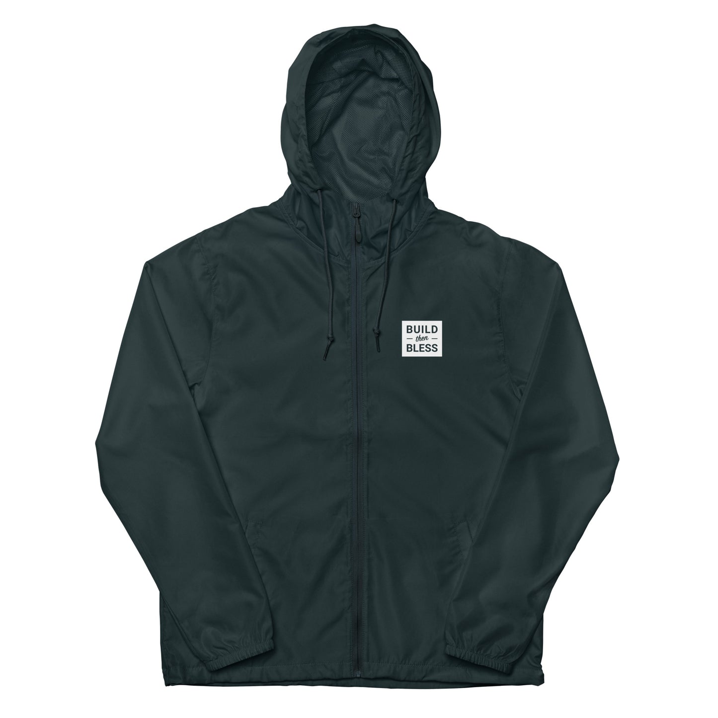BTB Solid White - Unisex Lightweight Zip Up Windbreaker