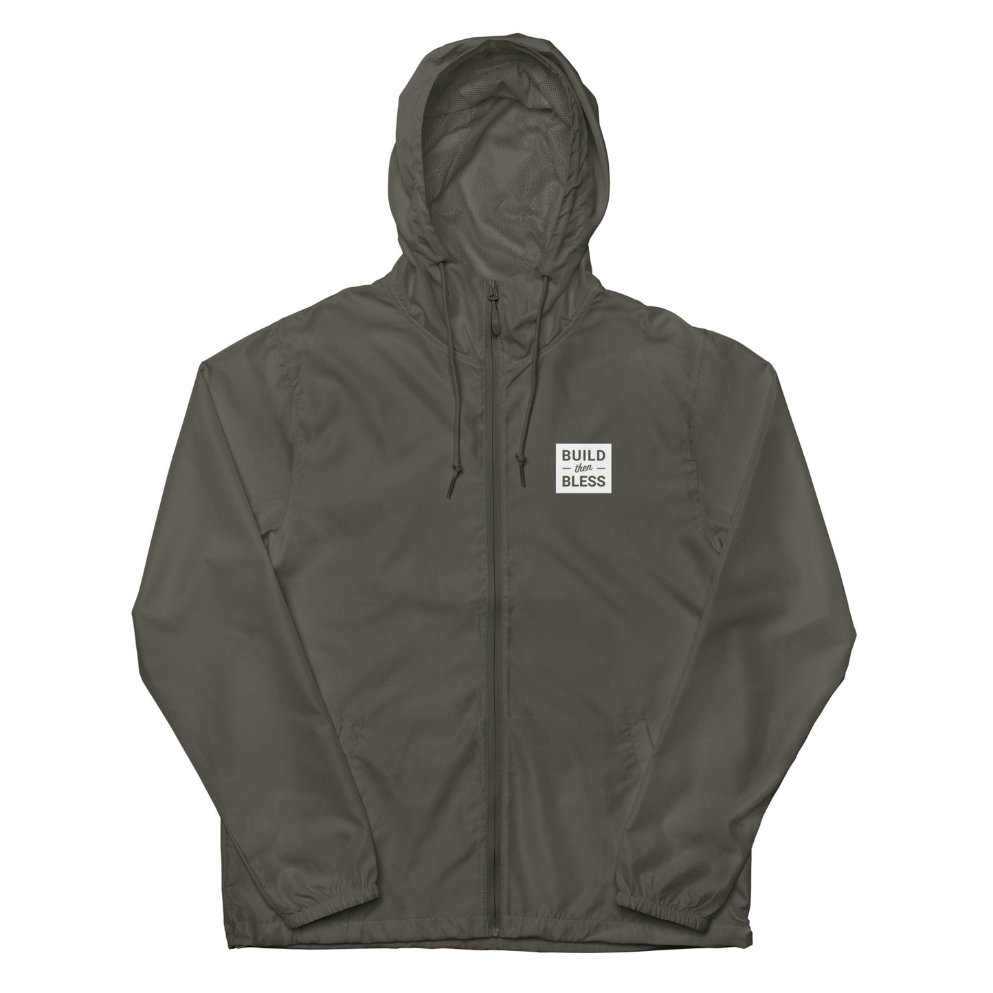 BTB Solid White - Unisex Lightweight Zip Up Windbreaker