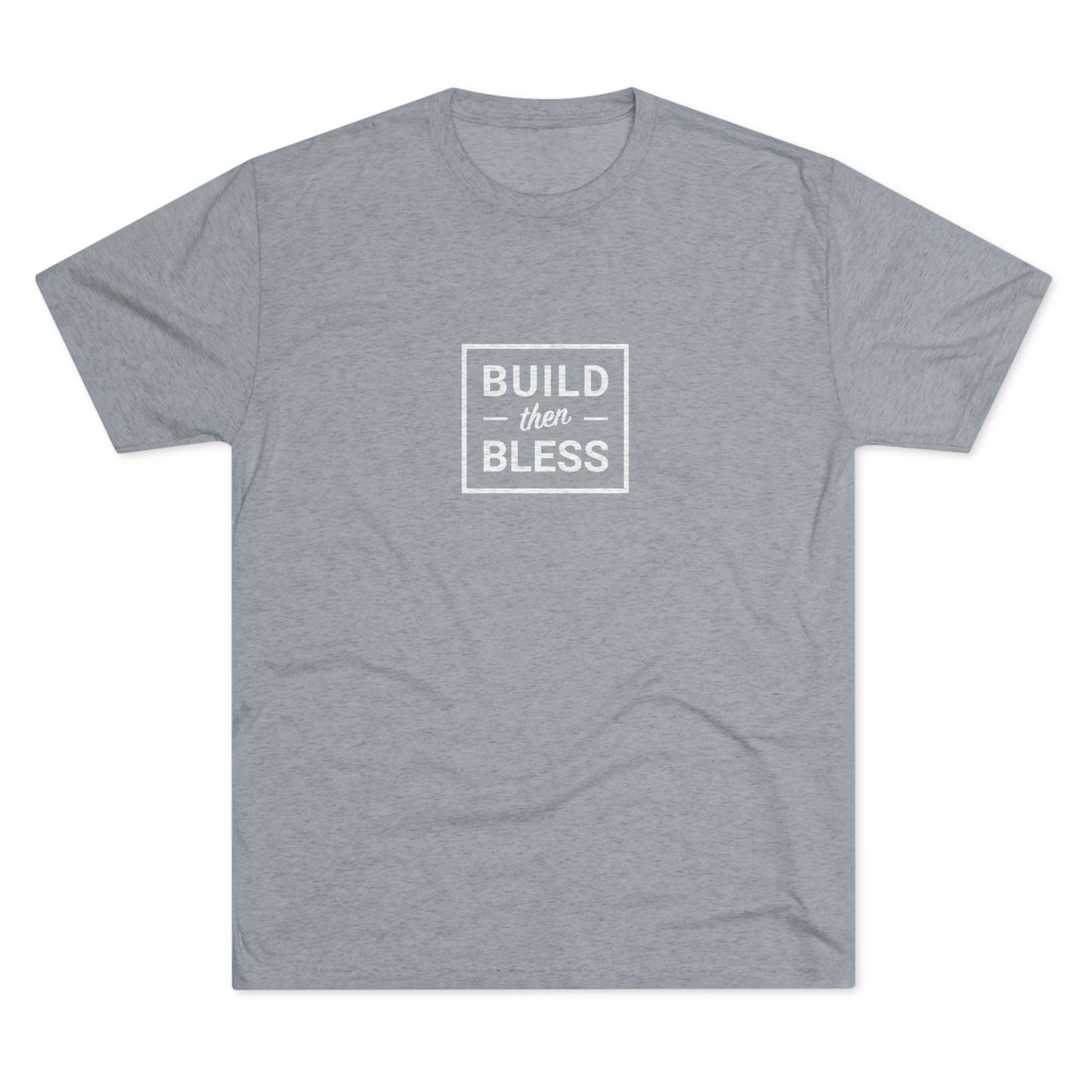 BTB White Lined - Unisex Tri-Blend Crew Tee