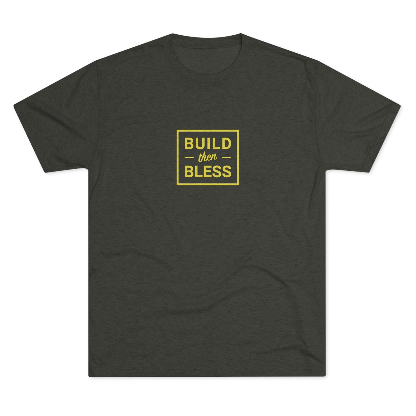 BTB Yellow Lined - Unisex Tri-Blend Crew Tee