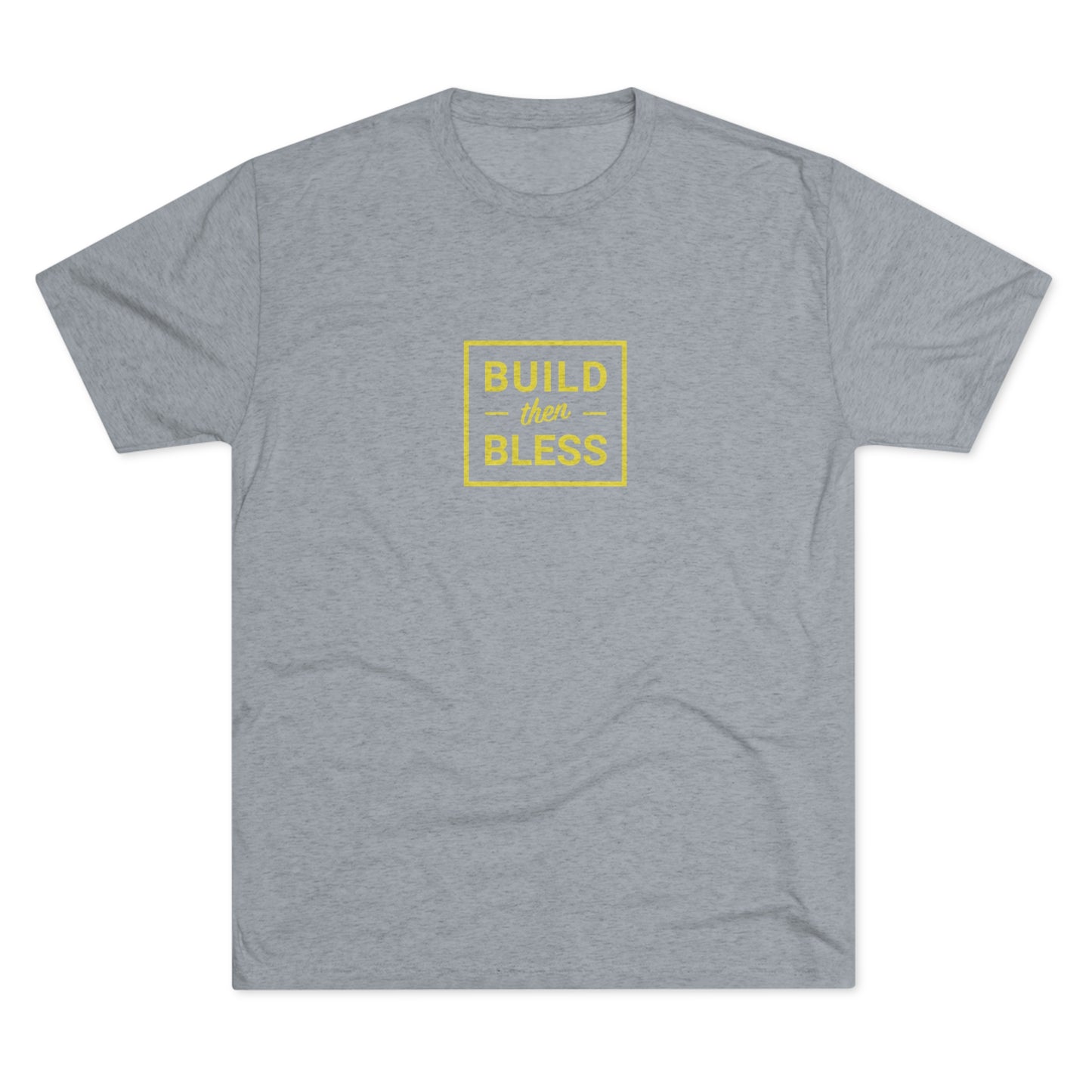 BTB Yellow Lined - Unisex Tri-Blend Crew Tee