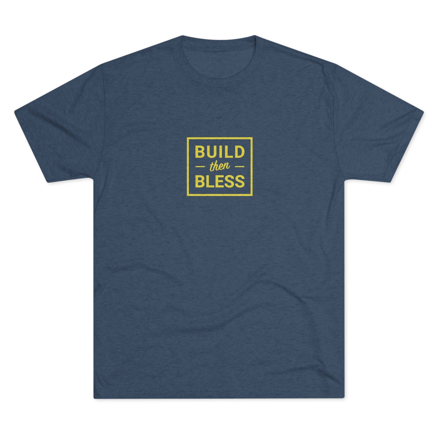 BTB Yellow Lined - Unisex Tri-Blend Crew Tee