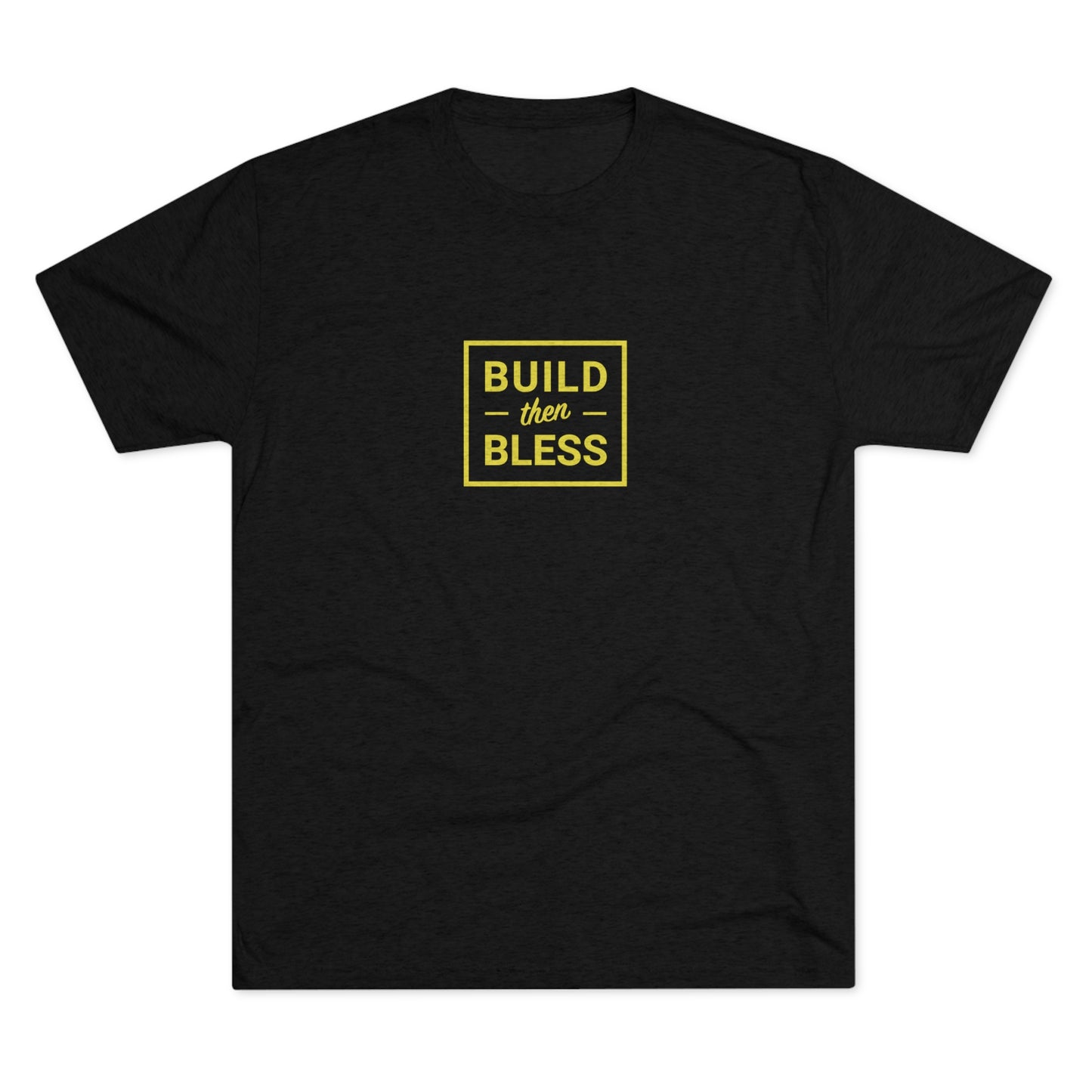 BTB Yellow Lined - Unisex Tri-Blend Crew Tee