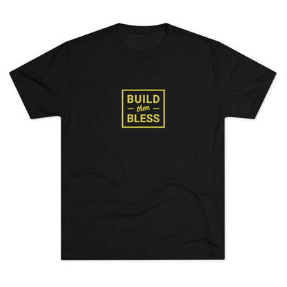 BTB Yellow Lined - Unisex Tri-Blend Crew Tee